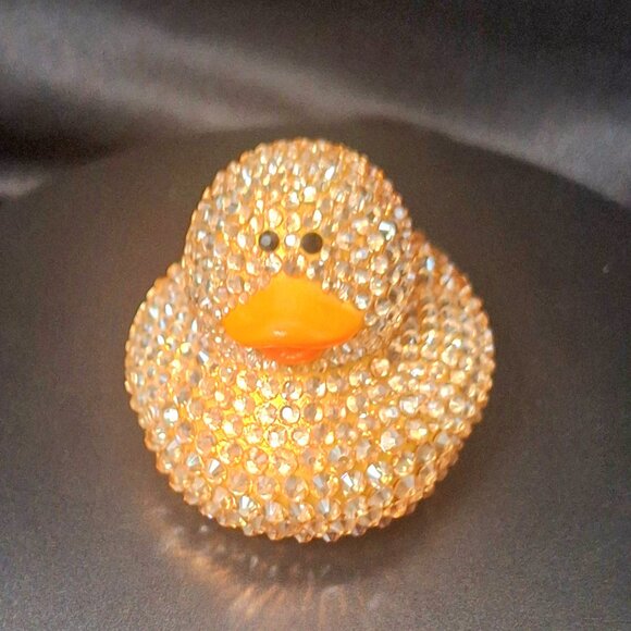 Gold Bling Rubber Duck, Bedazzled, Jeep, Unique, Cute Gift - Picture 3 of 8